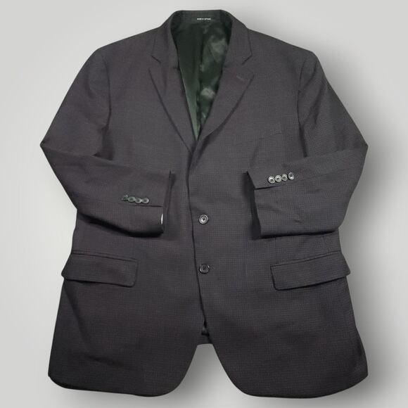Kenneth Cole Awearness Blazer Sport Coat Mens 48R Wool Blend Lightweight Check - Picture 1 of 10